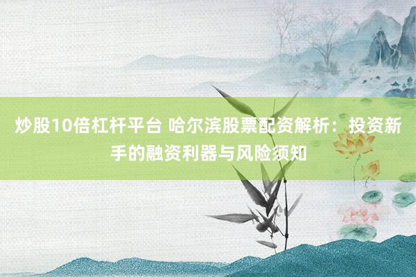 炒股10倍杠杆平台 哈尔滨股票配资解析：投资新手的融资利器与风险须知
