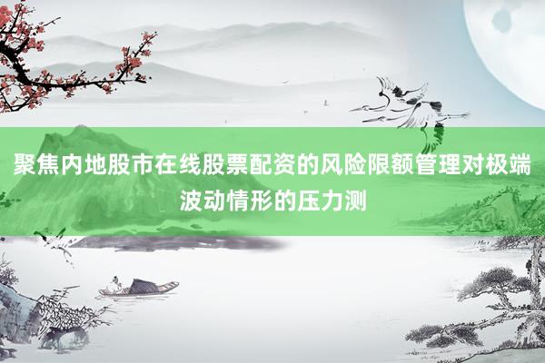 聚焦内地股市在线股票配资的风险限额管理对极端波动情形的压力测