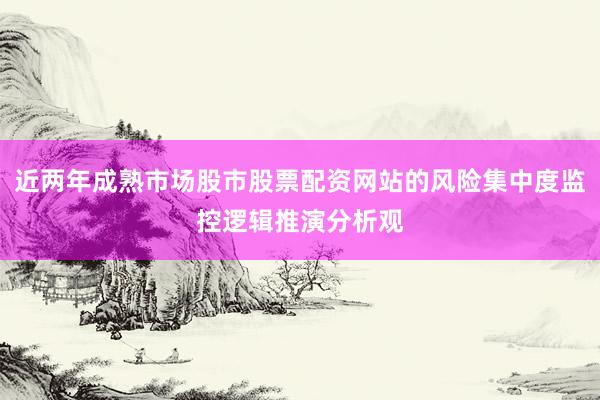 近两年成熟市场股市股票配资网站的风险集中度监控逻辑推演分析观