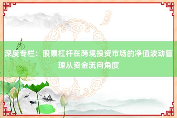 深度专栏：股票杠杆在跨境投资市场的净值波动管理从资金流向角度