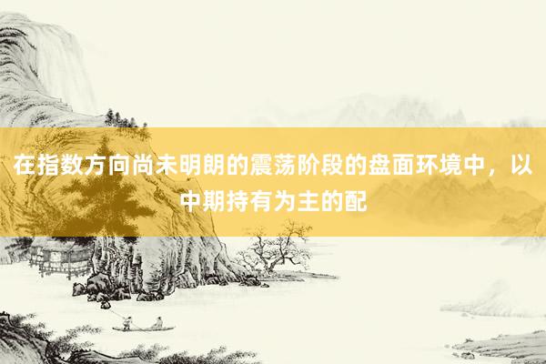 在指数方向尚未明朗的震荡阶段的盘面环境中，以中期持有为主的配