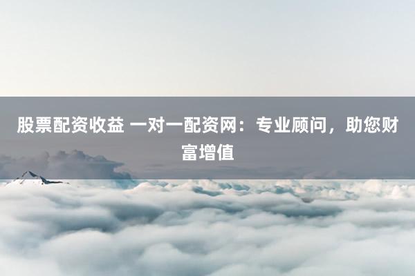 股票配资收益 一对一配资网：专业顾问，助您财富增值