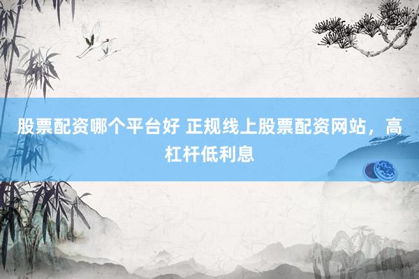 股票配资哪个平台好 正规线上股票配资网站，高杠杆低利息