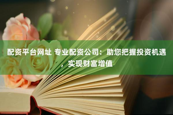 配资平台网址 专业配资公司：助您把握投资机遇，实现财富增值