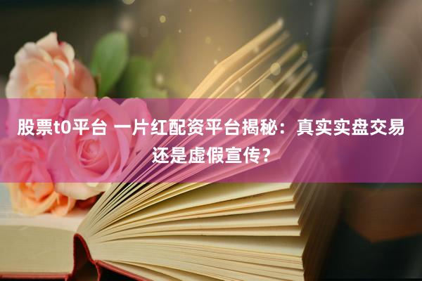 股票t0平台 一片红配资平台揭秘：真实实盘交易还是虚假宣传？